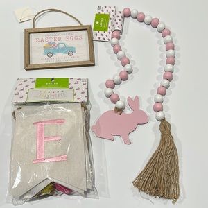 🌸NEW HOBBY LOBBY Easter 🐰 Decorations 3 pieces bundle With Tags